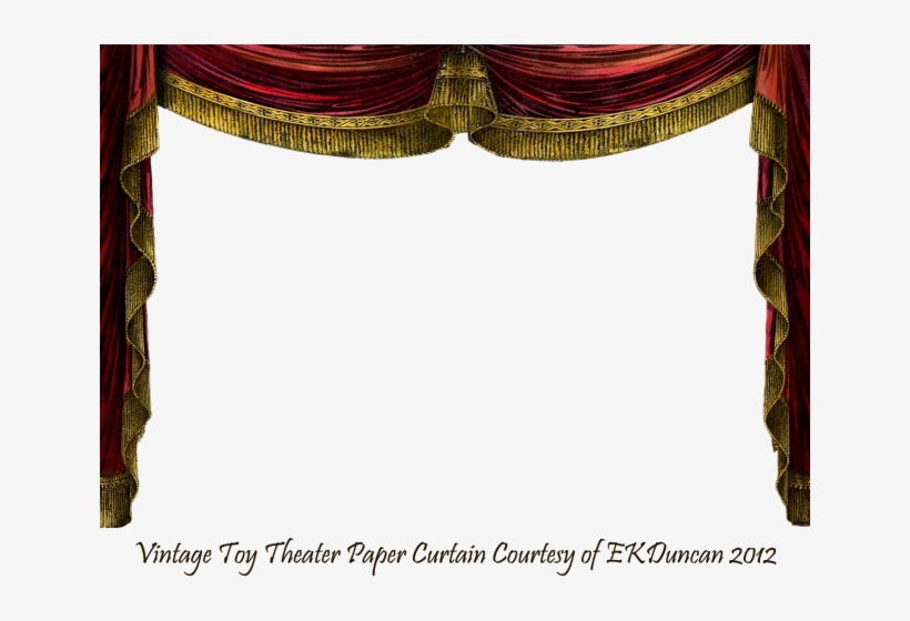 Stage Curtains Clipart - Vintage Stage Curtain Png, transparent png #8755078