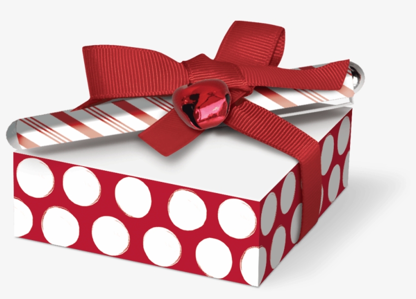 Red Bold Dot Holiday Sticky Stack With Pen - Wrapping Paper, transparent png #8755688