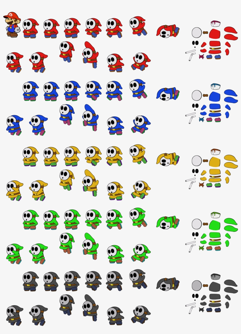 Click For Full Sized Image Shy Guy - Paper Mario 64 Shy Guys, transparent png #8756033