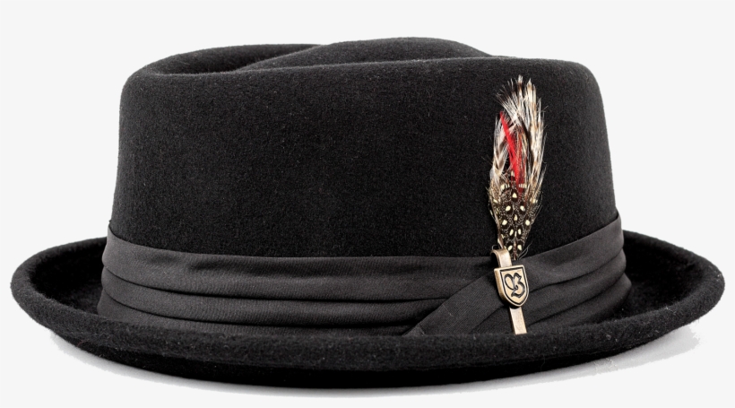 Stout Pork Pie Black/black - Brixton Pork Pie Hat, transparent png #8756163