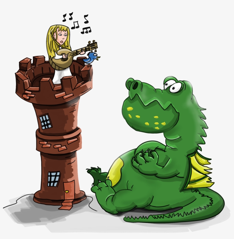 Sing A - Dibujo De Un Dragon Tocando El Banjo, transparent png #8756969