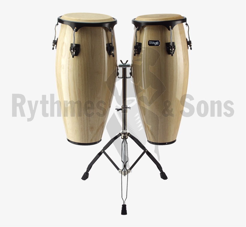 Stagg Pair Of Natural Varnish Congas - Martin Mac Quantum Profile Flightcase, transparent png #8757385