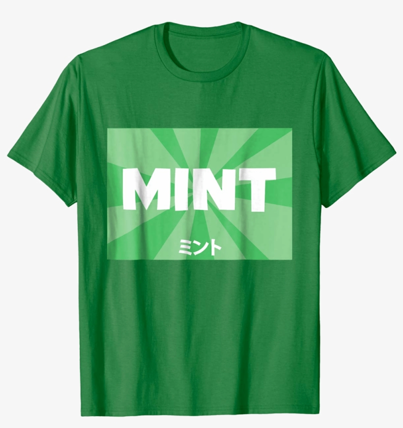 Mint With Japanese Text T-shirt - Shirt, transparent png #8757791