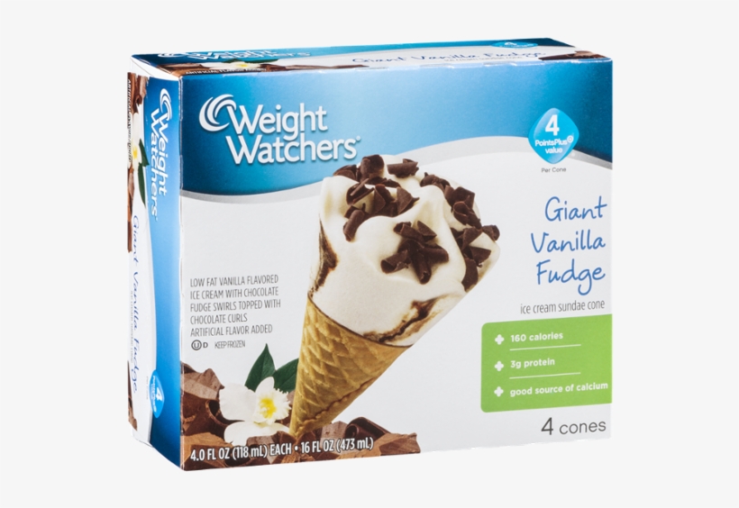 Weight Watchers Ice Cream Sundae Cone Giant Vanilla - Weight Watchers Ice Cream Cones, transparent png #8757986