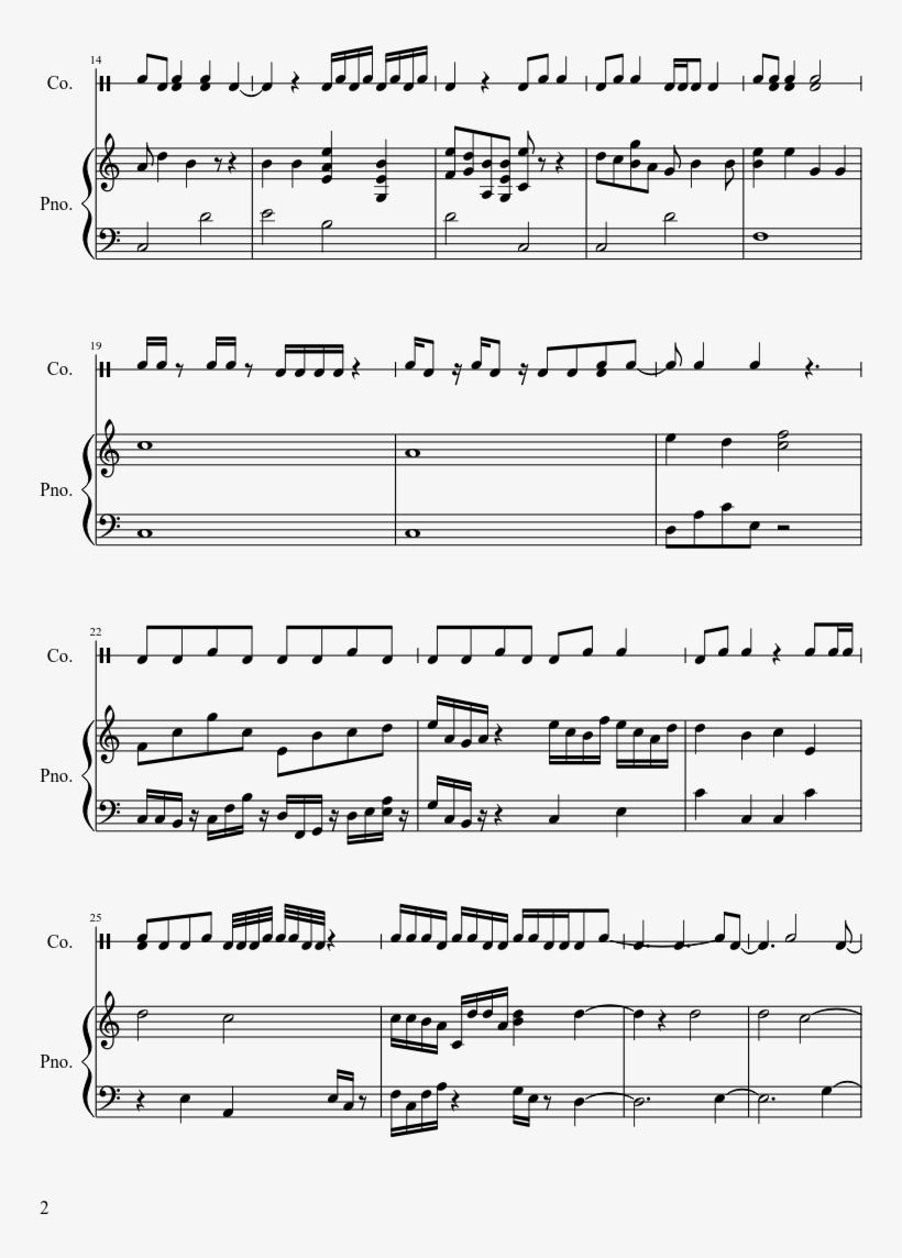 Congas Piano B34 Sheet Music Composed By Modesto De, transparent png #8758025