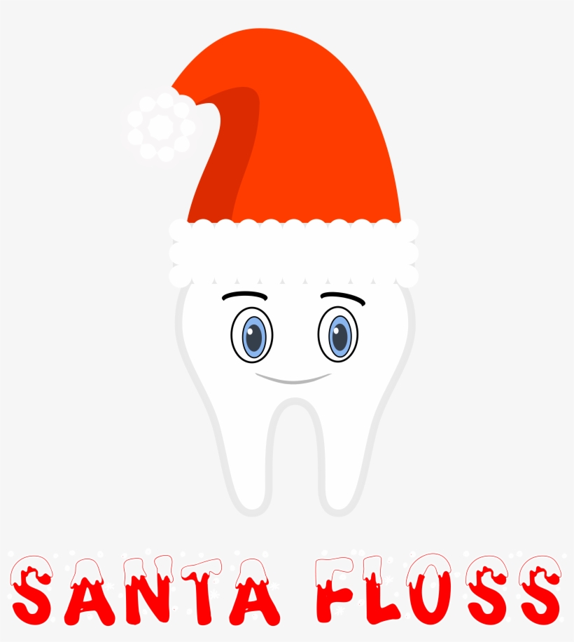 Funny Dentist Christmas Santa T-shirt With Tooth Wearing, transparent png #8758149