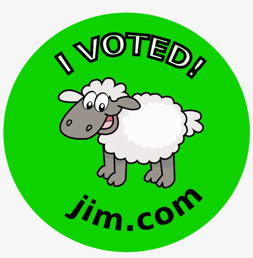 "i Voted" Stickers Please Distribute - Sheep, transparent png #8758276