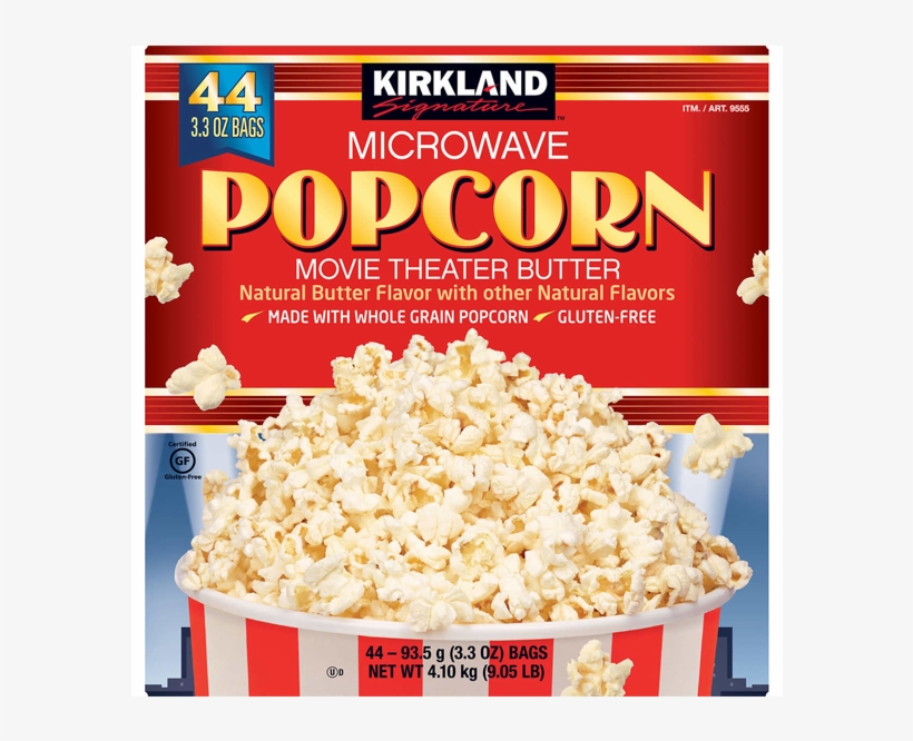 Kirkland Microwave Popcorn Movie Theater Butter - Kirkland Popcorn, transparent png #8758408