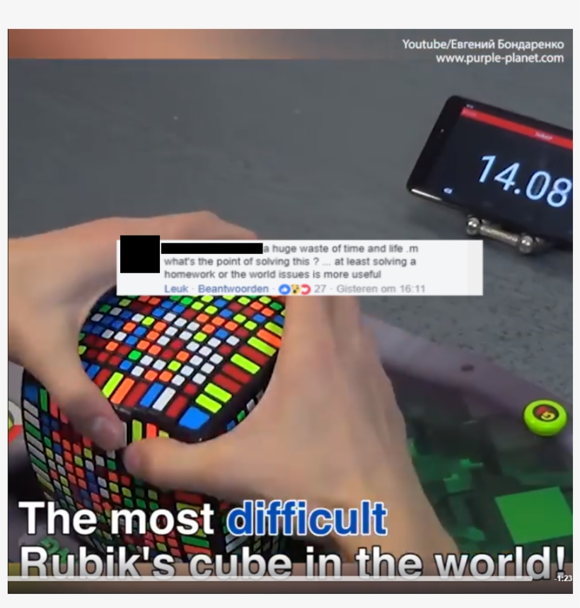 Rubik's Cube Is Easy Tbh, transparent png #8758639