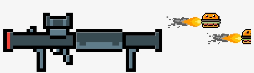 Burger Rocket Launcher - Rocket Launcher Pixel Art, transparent png #8758805