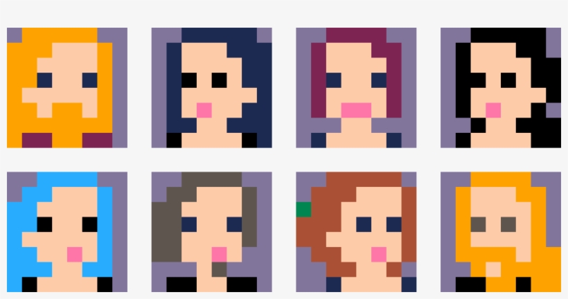 Pixel Art Portraits Of Myself And Some Other People - Illustration, transparent png #8758882