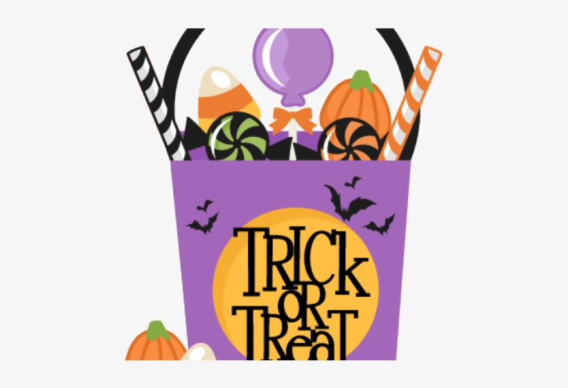 Trick Or Treat Clipart Halloween Candy Bag - Trick Or Treat Bag Clipart, transparent png #8759019