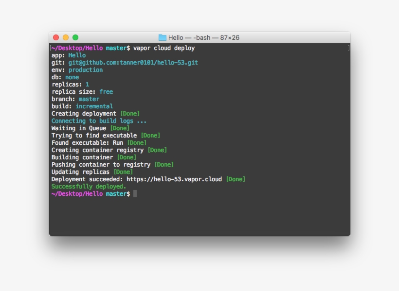 Vapor Toolbox Deploy - Angular 2 Code Example, transparent png #8759326