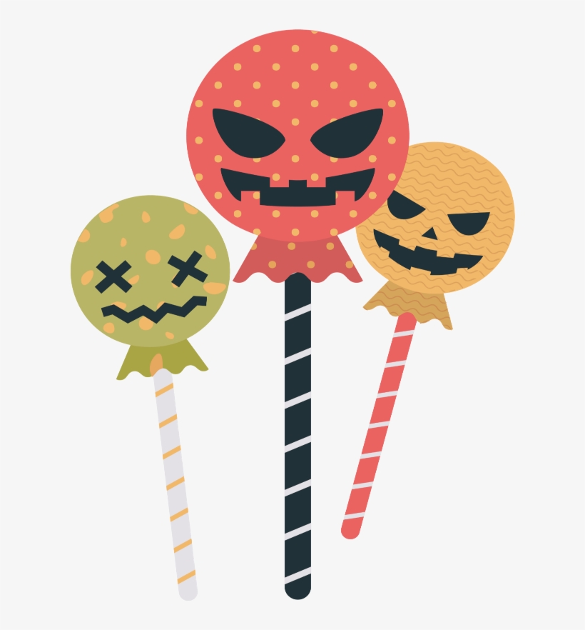Mq Halloween Candy Lollipop Lollipops - Illustration, transparent png #8759329