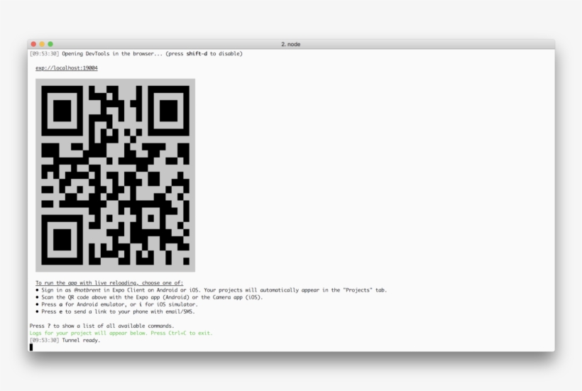 Expo-cli Includes Keyboard Shortcuts From The Terminal, - Barcode, transparent png #8759552