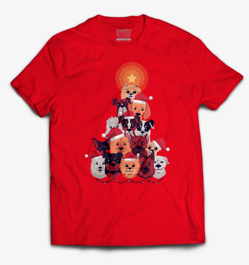 Perros Arbol De Navidad - Dog Christmas Tree Tshirt Design, transparent png #8760507