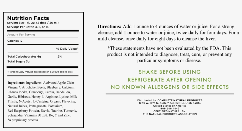 If You Are Looking How To Detox Your Body, Liver Complete - Nutrition Facts For Pussy, transparent png #8760640