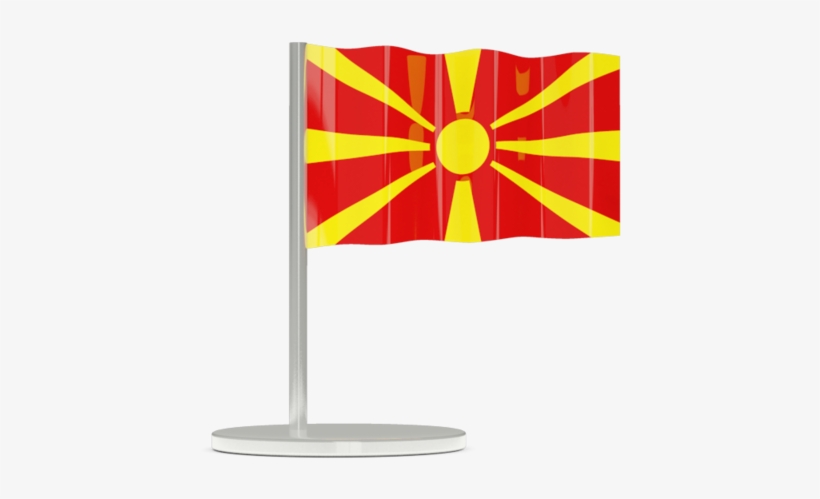 3d Waving Flag Of Macedonia, Rep - Macedonian Plate, transparent png #8761513