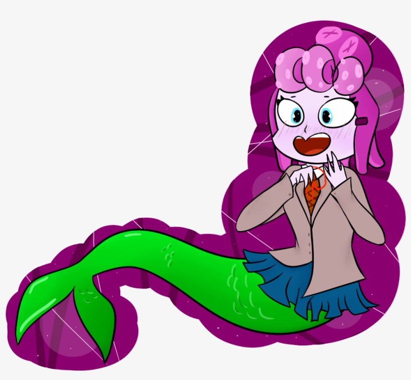 Mermaid Clipart Cove - Doki Doki Literature Club Crossover Fanart, transparent png #8762399