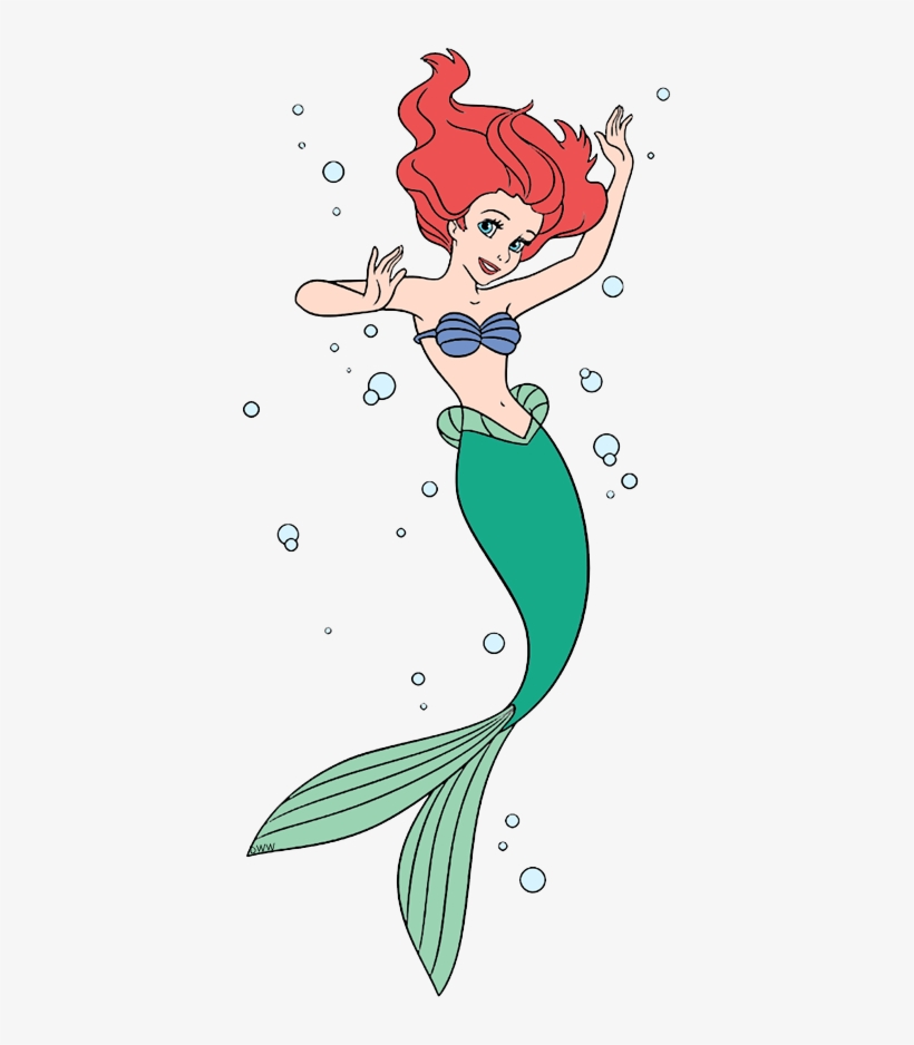 Ariel Singing Ariel Surrounded By Bubbles - Mermaid, transparent png #8762509