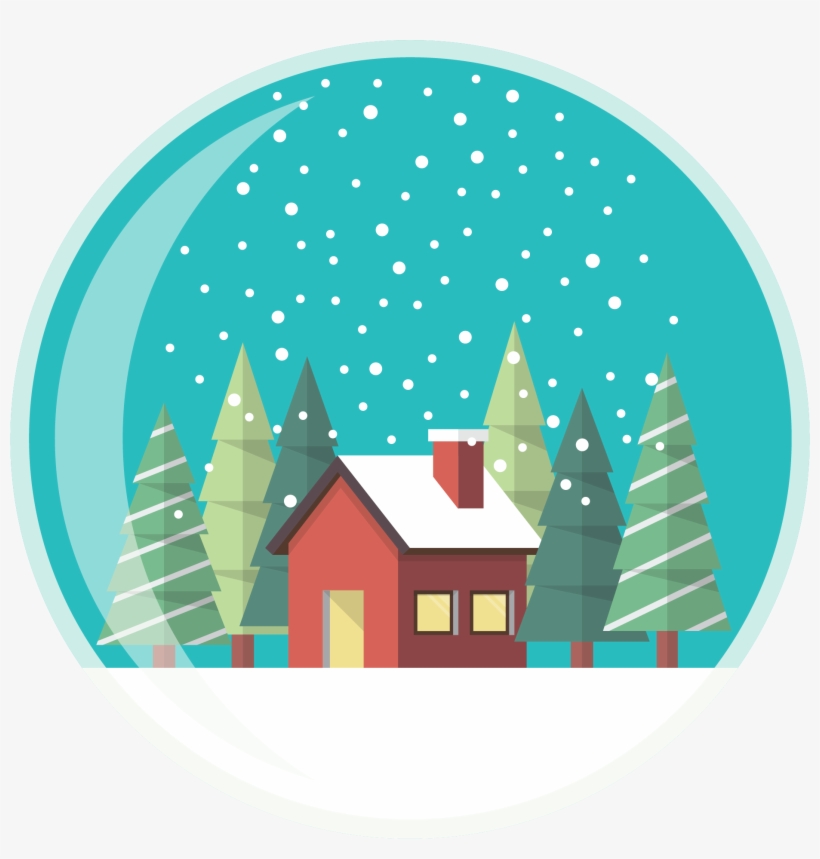 Snowglobe House - Vector Graphics, transparent png #8762624