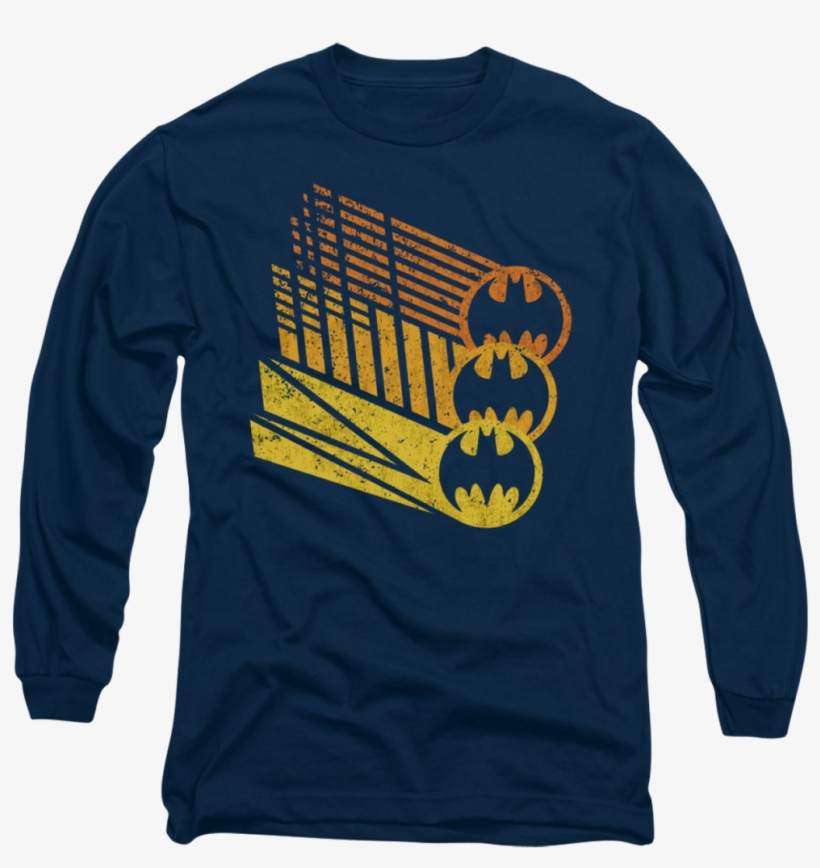 Dorkees - Com - Batman - Bat Signal Shapes Long Sleeve - Long-sleeved T-shirt, transparent png #8763007