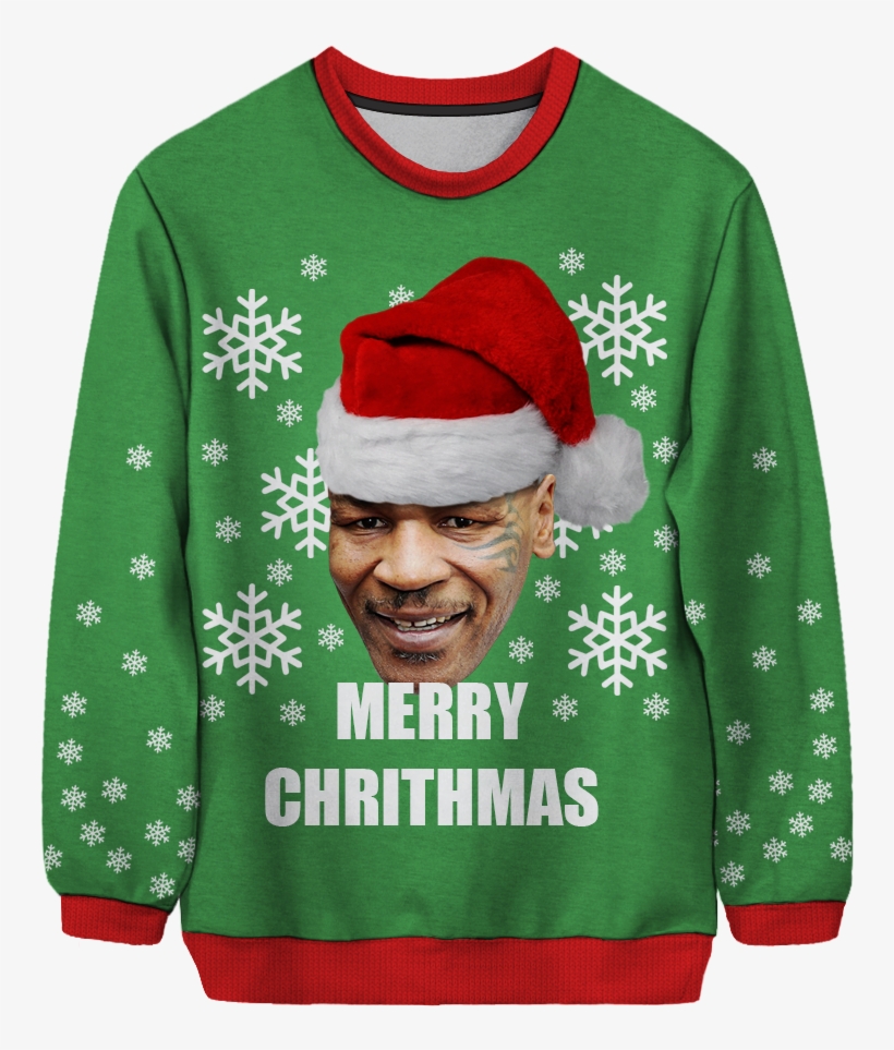 Mike Tyson Chrithmas Unisex Sweater - Samuel L Jackson Ugly Sweater, transparent png #8763968