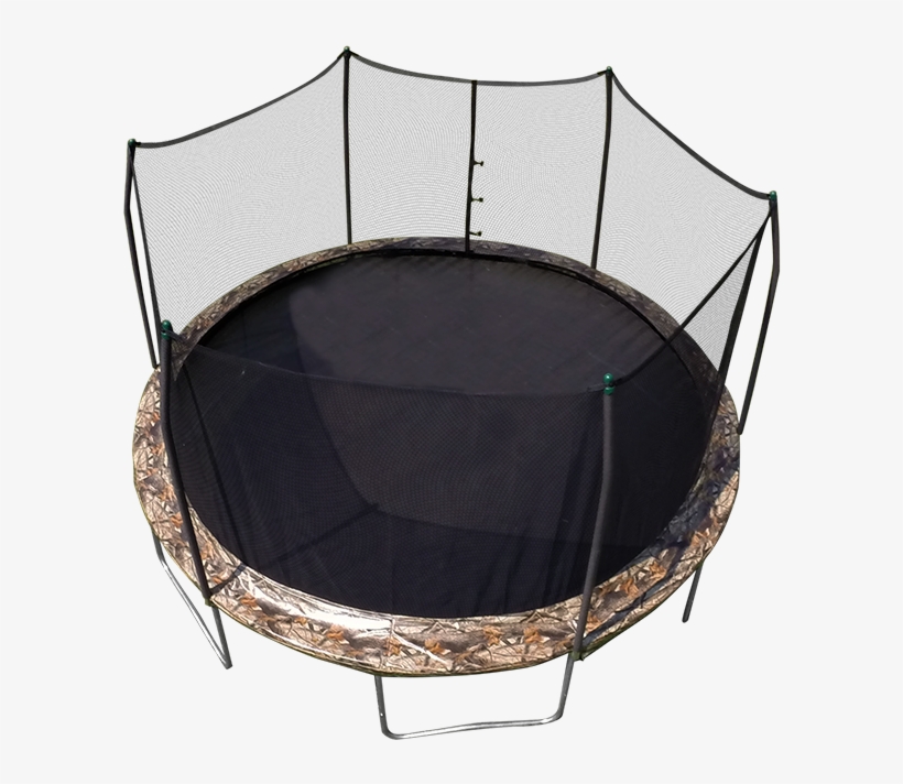 15' Camo Round Trampoline With Enclosure - Trampoline Flip, transparent png #8764018