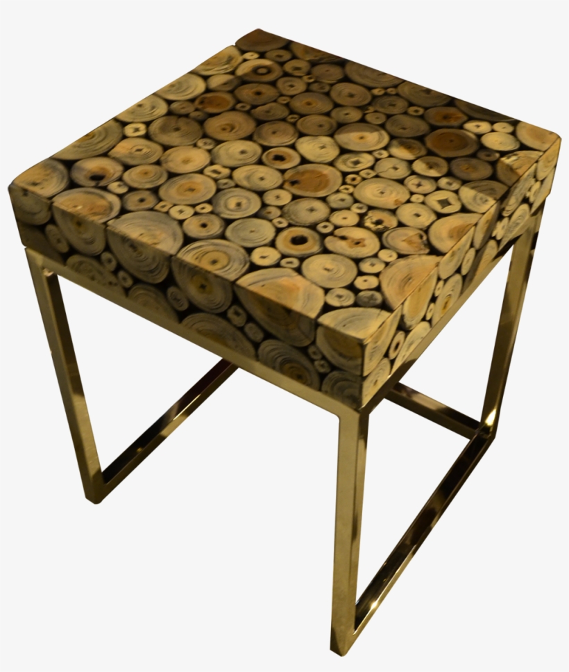 Round Wood Mosaic Coffee Table B - Coffee Table, transparent png #8764284