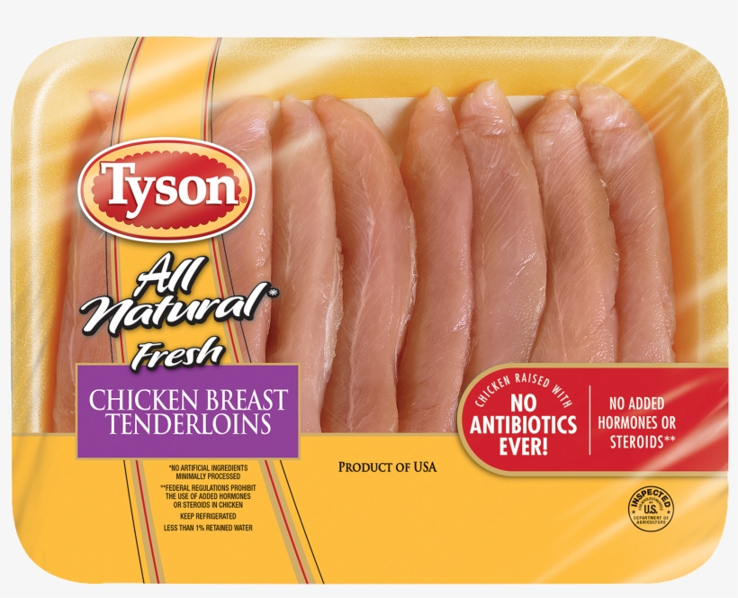 Tyson® All Natural Fresh Boneless Skinless Chicken - All Natural Chicken Breast, transparent png #8764433