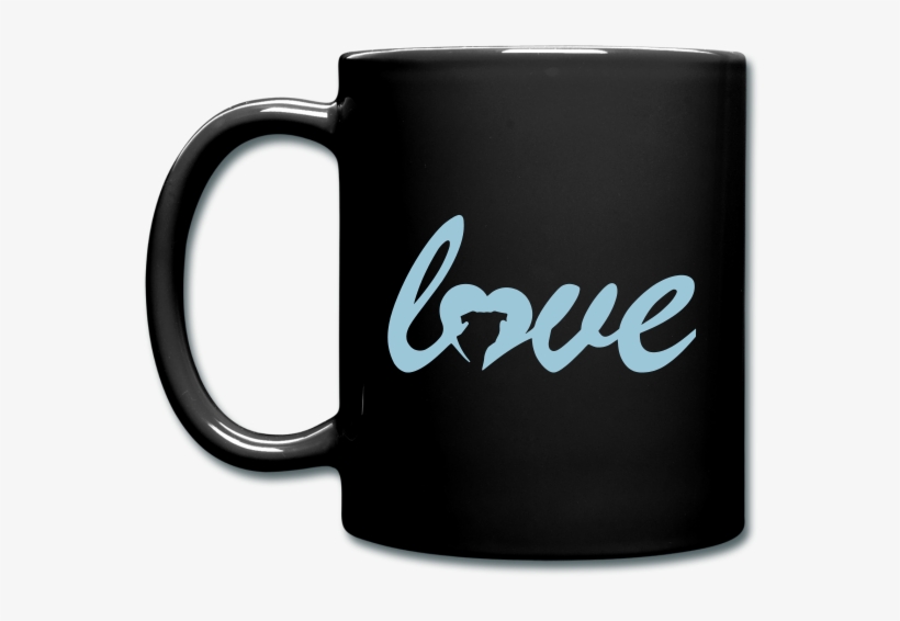 Dog Love Silhouette - Mug, transparent png #8764601