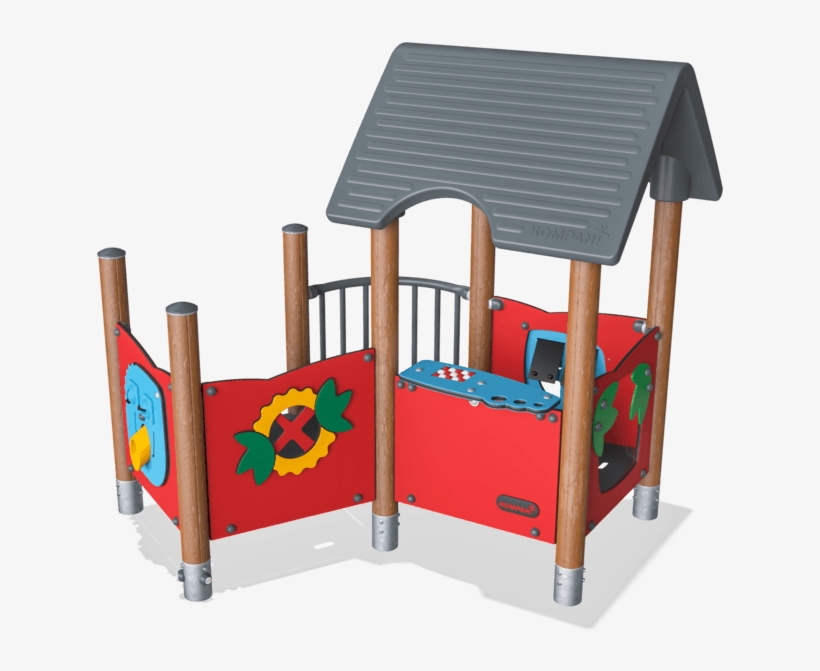 Playhouse With Balcony, Wood Posts - Playset, transparent png #8765212