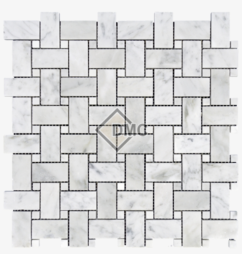 Carrara 1×2 Basketweave White Dot - Monochrome, transparent png #8765867
