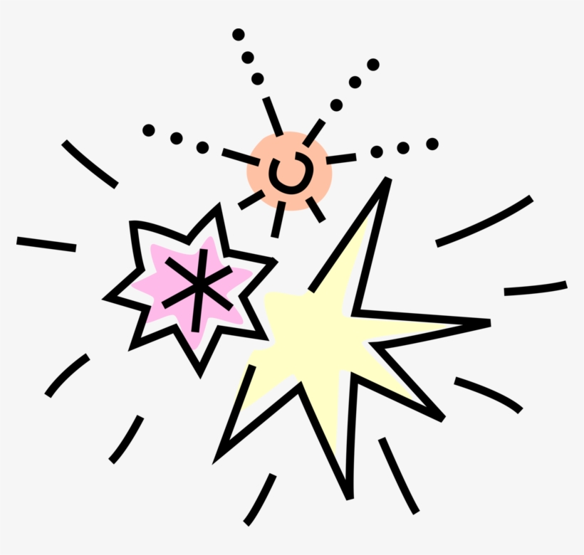 Vector Illustration Of Shimmering Stars, transparent png #8766569