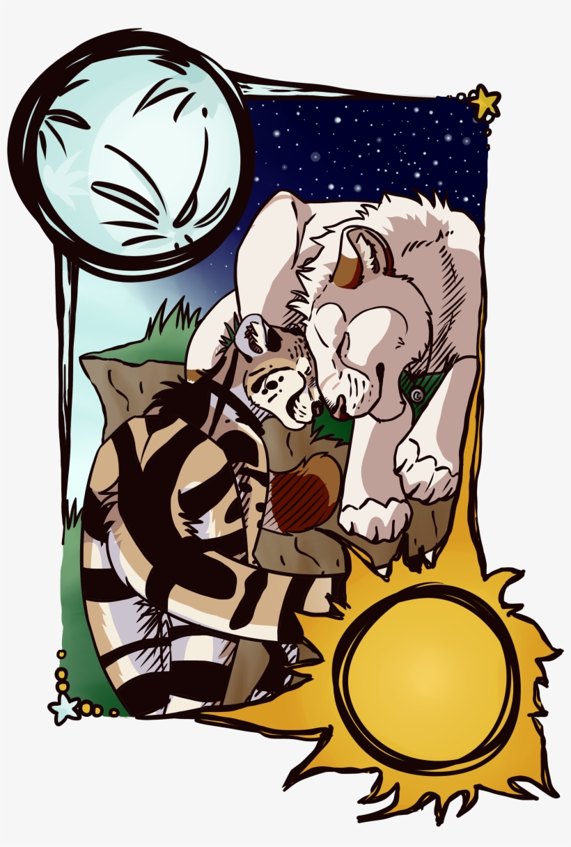 Sun And Moon - Cartoon, transparent png #8767288