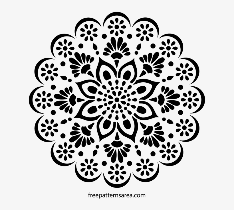 Ornamental Vector Art Images And Floral Decoration - Mandala Stencils Free, transparent png #8767295