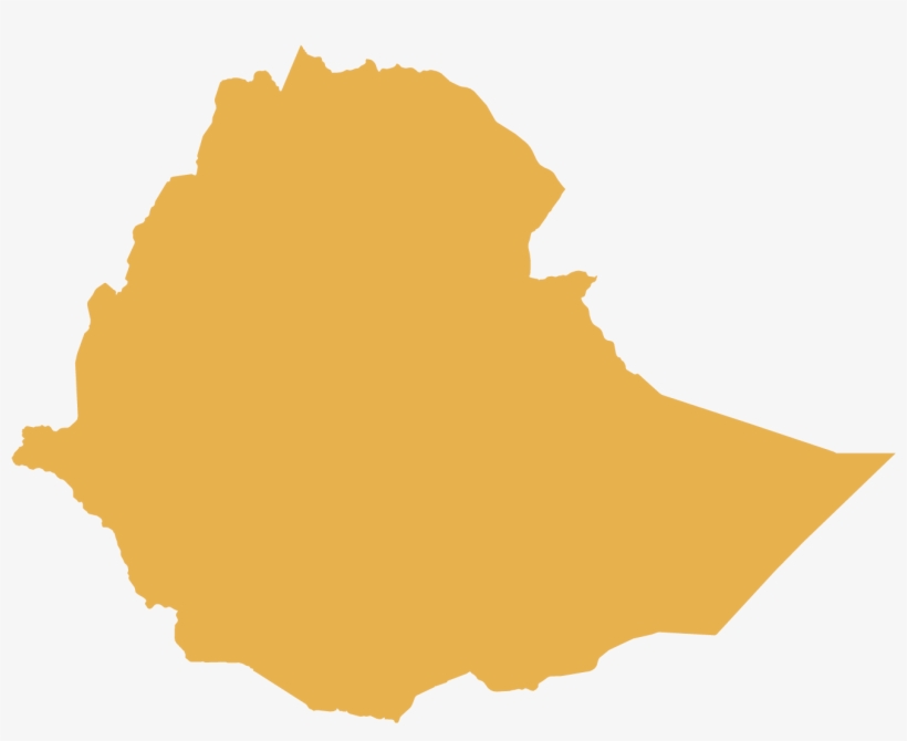 Ethiopia Map - Black Ethiopia Map, transparent png #8768100