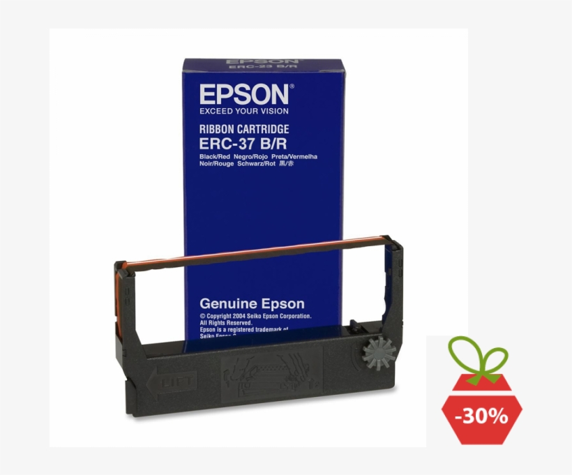 Ribon Epson Erc-37, Negru - Epson Ribbon Cartridge Erc 38 B, transparent png #8770298