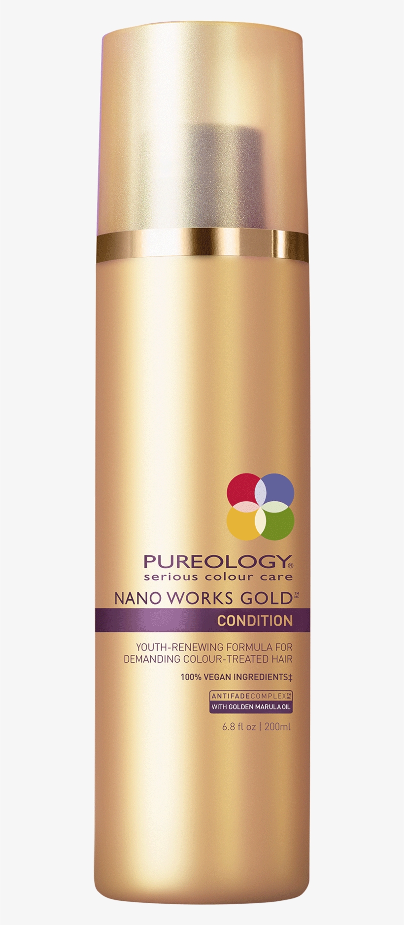 Pureology Nano-works Gold Conditioner - Pureology Nano Works Gold Shampoo, transparent png #8770554