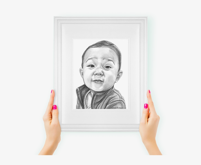 Cute Kid Drawing - Picture Frame, transparent png #8770613