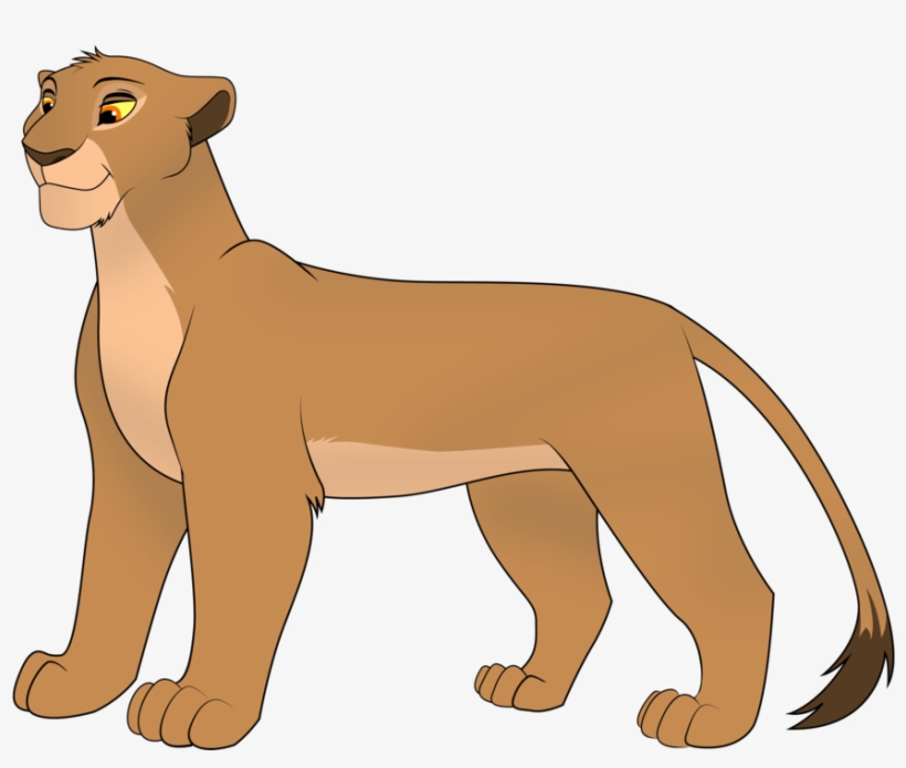 Lioness Clipart Nala Simba - Female Lion Lioness Cartoon, transparent png #8771167