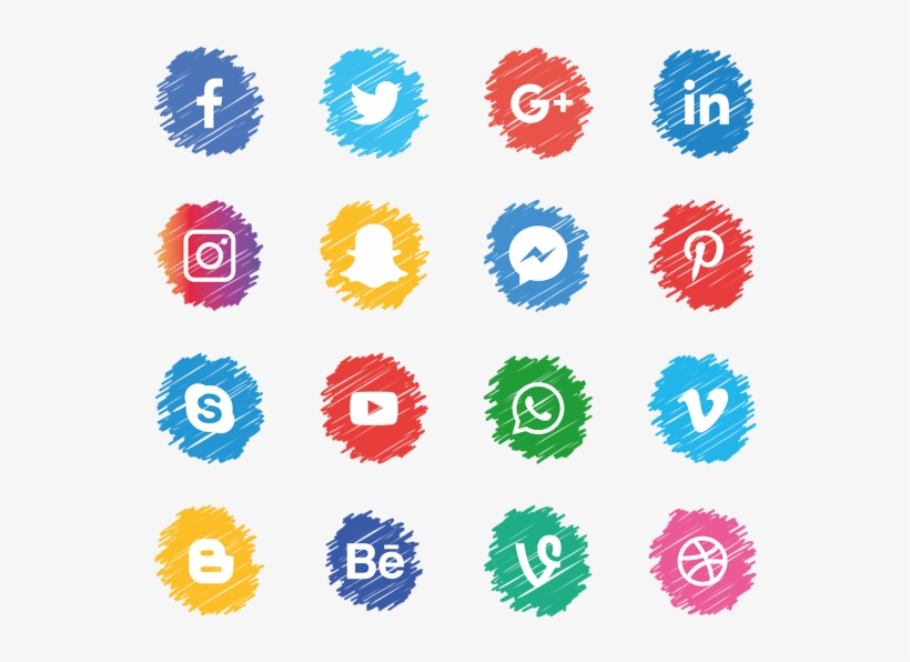 Social Media Icons Set - Social Media Icons Clear Background, transparent png #8771843