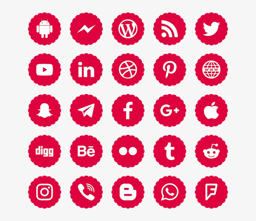 Download Icons Bottons Social Media Svg Eps Png Psd - Social Media Red Icon, transparent png #8772034