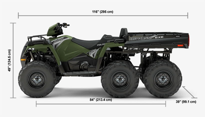 Sportsman 6×6 Big Boss 570 Eps Lg - 2017 Suzuki King Quad 500, transparent png #8773059