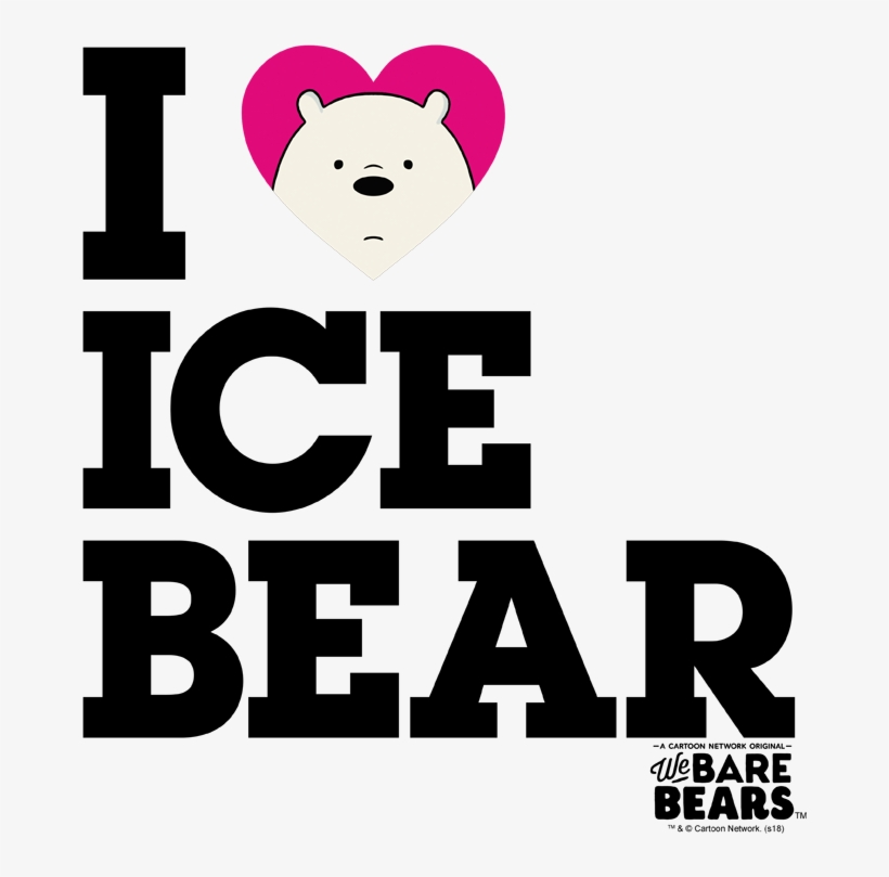 We Bare Bears Heart Ice Bear Men's Tall Fit T-shirt - Heart, transparent png #8773178