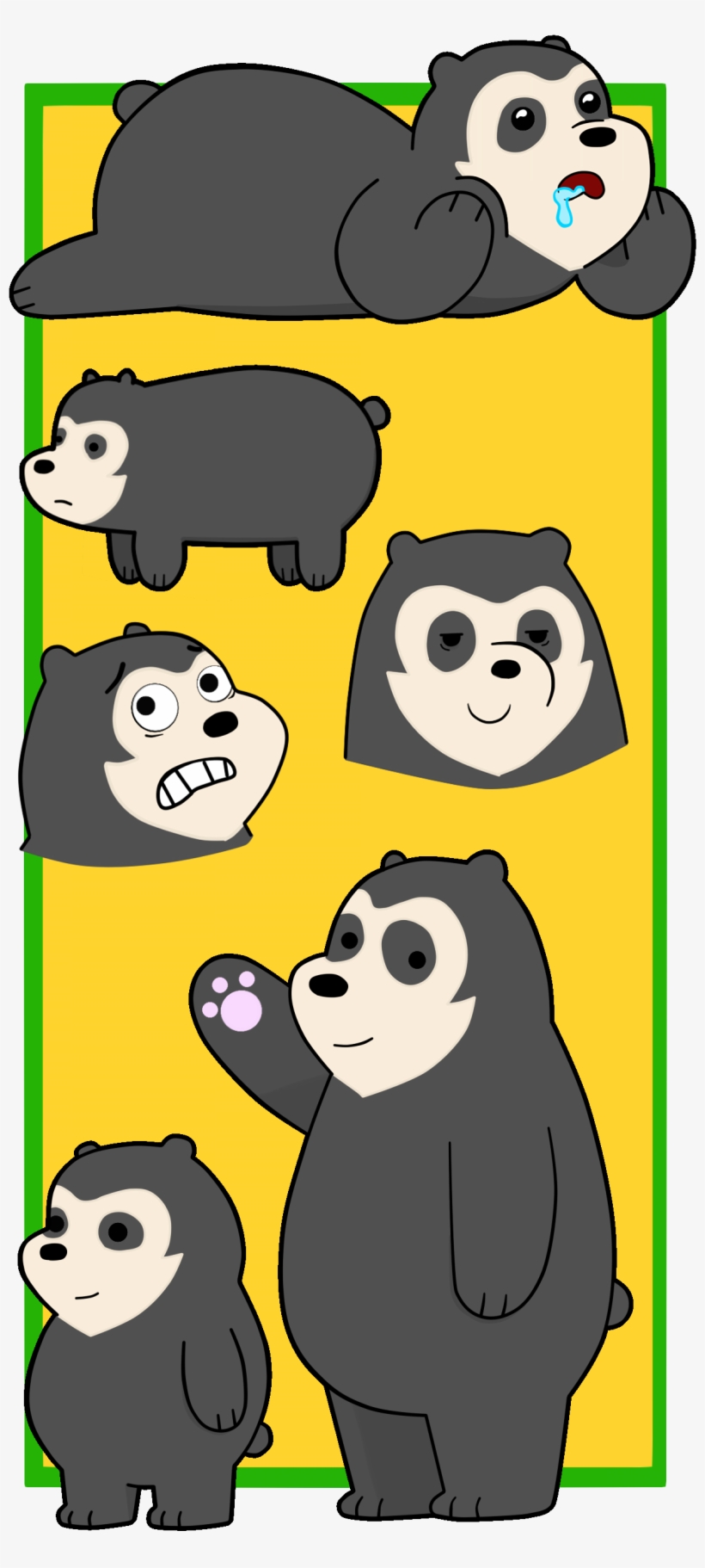 We Bare Bears Escandalosos - Oso De Anteojos Animado, transparent png #8773253