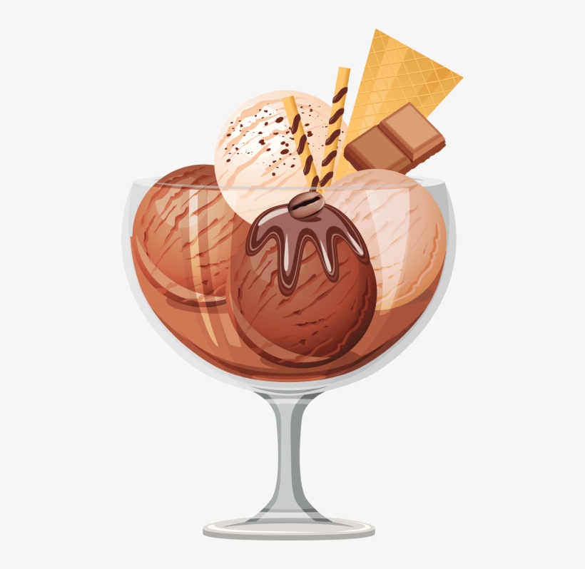 Download Ice Cream Clipart Png Photo - Chocolate Ice Cream Vector Png, transparent png #8774546