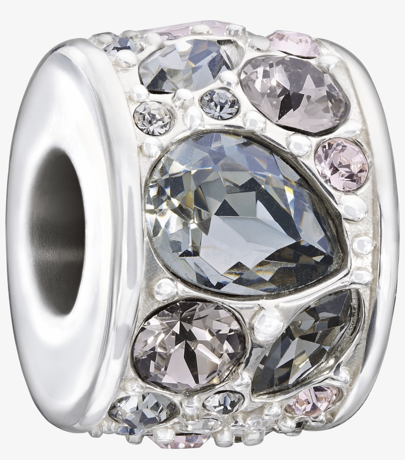 Chamilia Mosaic-smoke & Crystal Swarovski Charm - Engagement Ring, transparent png #8775068