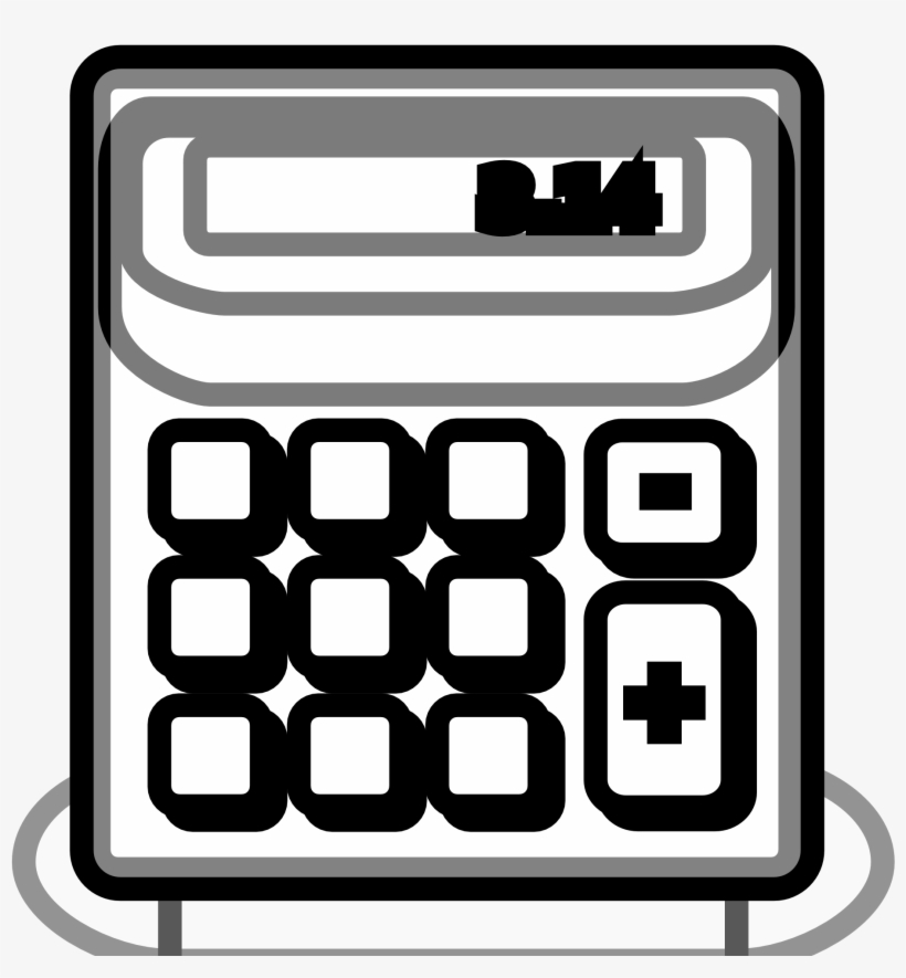 Banner Black And White Stock Calculator Clipart Black - Calculator Clipart Top Png Transparent, transparent png #8775424