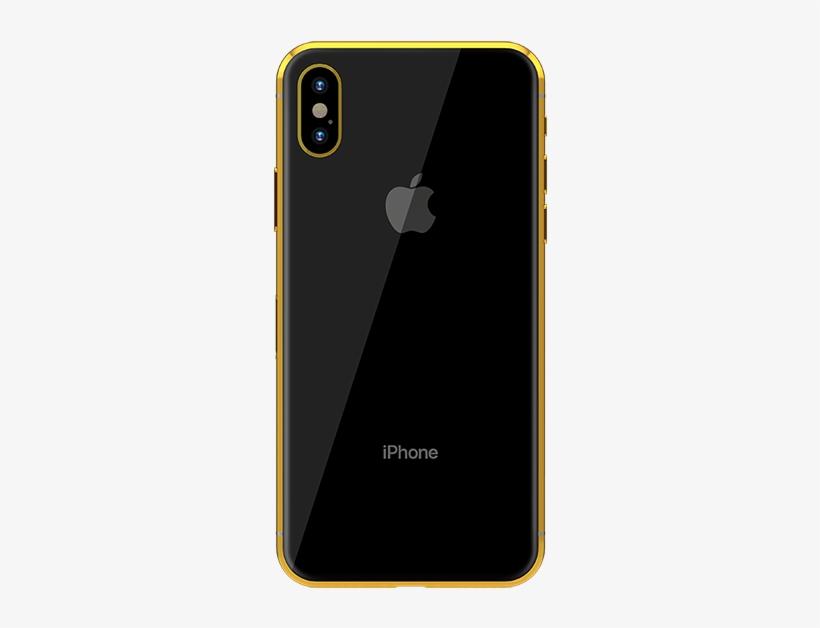 Gold Plated Apple Iphone X, 256gb, Space Grey Yellow - Iphone, transparent png #8775983